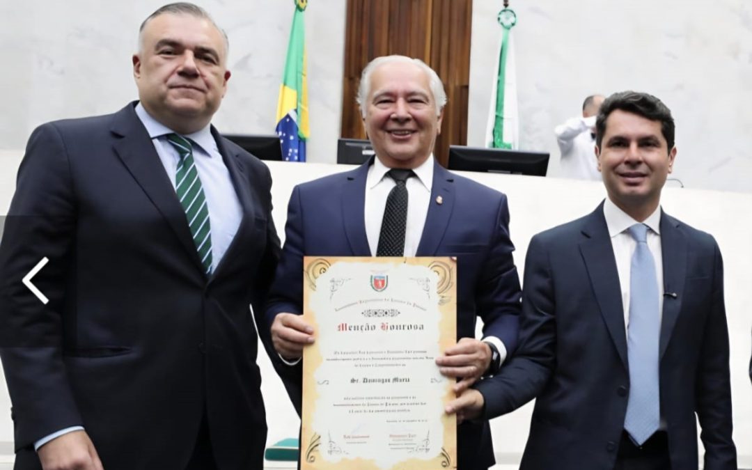 Domingos Murta Ã© homenageado  na Assembleia Legislativa do ParanÃ¡